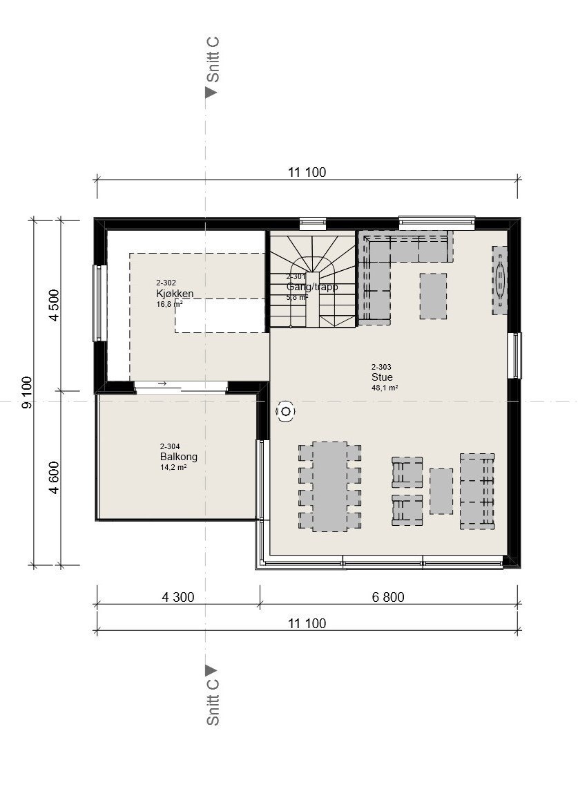 Plan 3. etasje — Enebolig Hatlane Vest